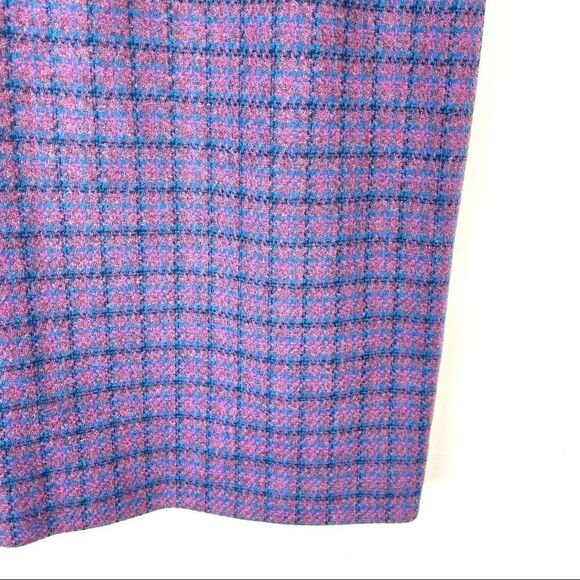 Vintage wool size 12 Pendleton Purple Plaid Midi Skirt - Picture 5 of 12